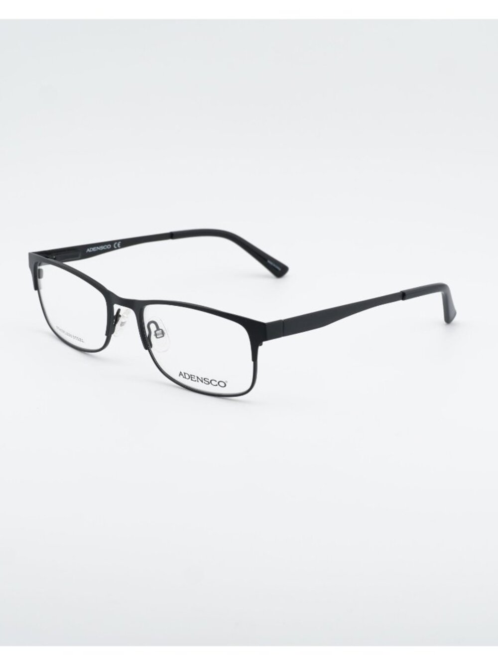 Adensco AD125 0003 00 Eyeglasses Matte Dark Ruthenium 53mm Rectangle